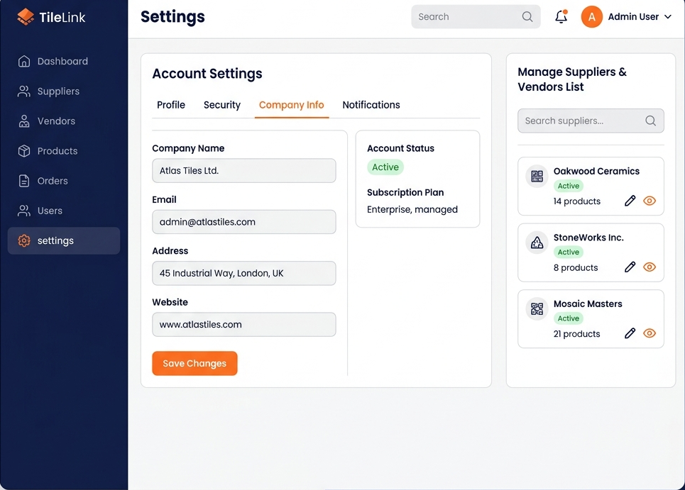 Jay Balaji Tiles warehouse stock analytics dashboard